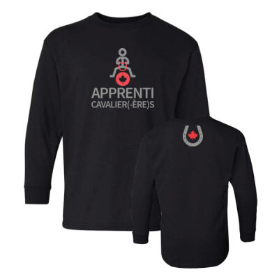 Gildan Youth Apprenti Cavalier(-ère)s Horseshoe Icon Printed Long Sleeve Thumbnail
