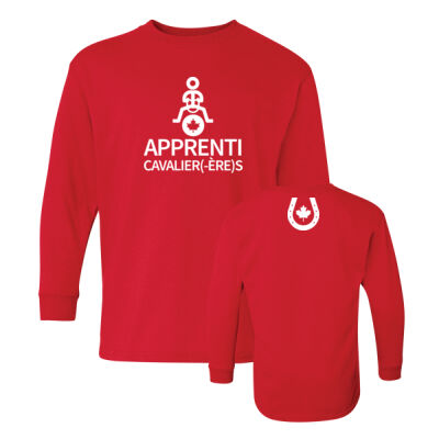 Gildan Youth Apprenti Cavalier(-ère)s Horseshoe Icon Printed Long Sleeve Thumbnail