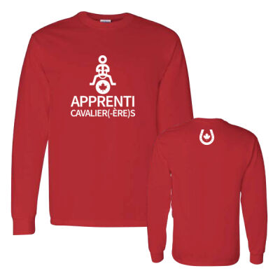 Gildan Unisex Apprenti Cavalier(-ère)s Horseshoe Icon Printed Long Sleeve Thumbnail