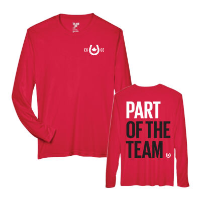 Team 365 Unisex ECCE Horseshoe Emblem & Part of The Team Printed Long Sleeve Thumbnail