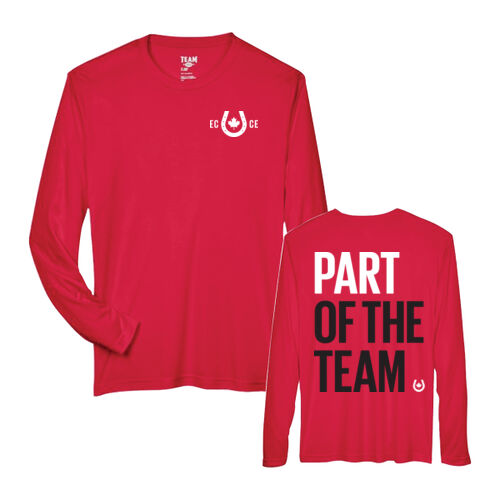 Team 365 Unisex ECCE Horseshoe Emblem & Part of The Team Printed Long Sleeve Thumbnail