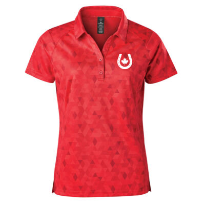 Galapogos Women's Horseshoe Icon Printed Polo Thumbnail