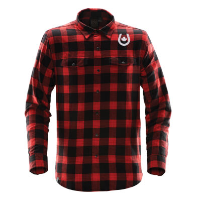 Logan Snap Men's Horseshoe Icon Embroidered Plaid Shirt Thumbnail