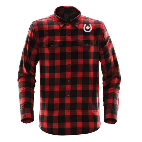 Logan Snap Men's Horseshoe Icon Embroidered Plaid Shirt Thumbnail
