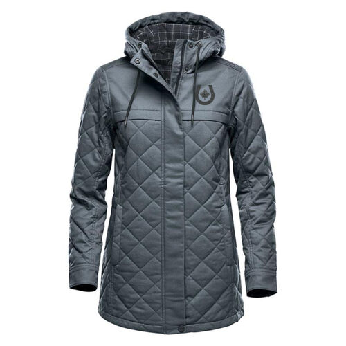 Bushwick Women's Horseshoe Icon Embroidered Quilted Jacket Thumbnail