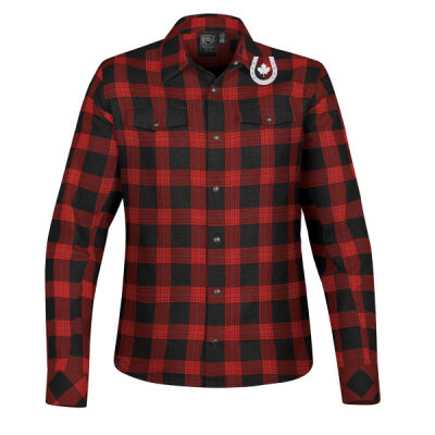 Logan Snap Women's Horseshoe Icon Embroidered Plaid Shirt Thumbnail