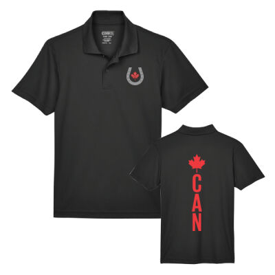 Core365 Youth Horseshoe Icon Canada Embroidered & Printed Polo Thumbnail