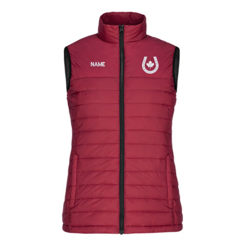 Faro Women's Horseshoe Icon Embroidered Puffy Vest Thumbnail